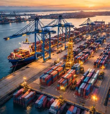 Port crane and container operations