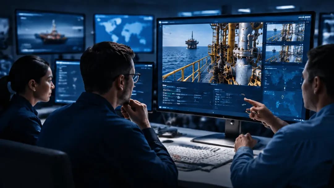 Industrial ladder and structure, maritime inspection metaphor